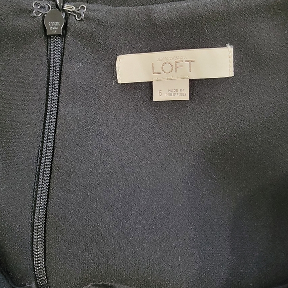 LOFT Black Skirt With Ruffle Women's Size 6 Mini Flowy - Picture 9 of 13